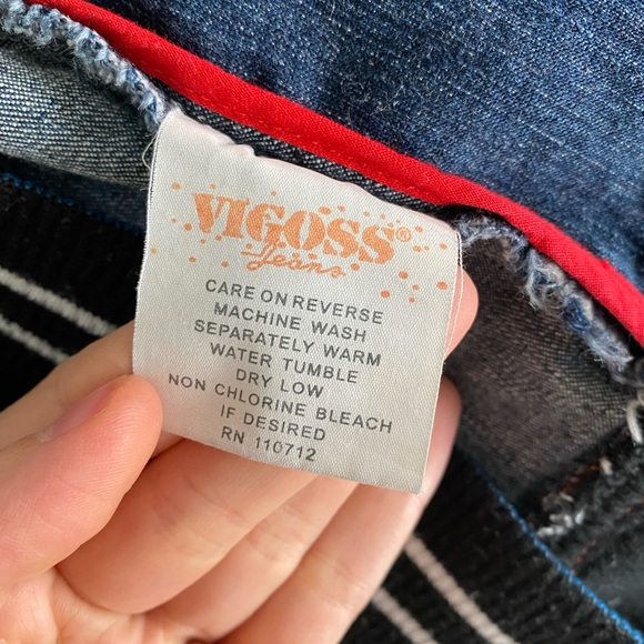 VIGOSS | denim bomber varsity jean jacket - Picture 11 of 11